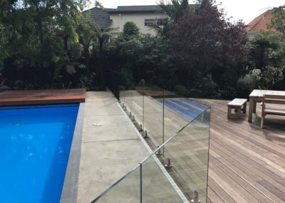Glass Balustrades as pool fencing.