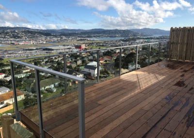 Glass Balustrades installed overseeing Wellington Airport.