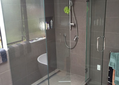 Large Modern Frameless Shower.